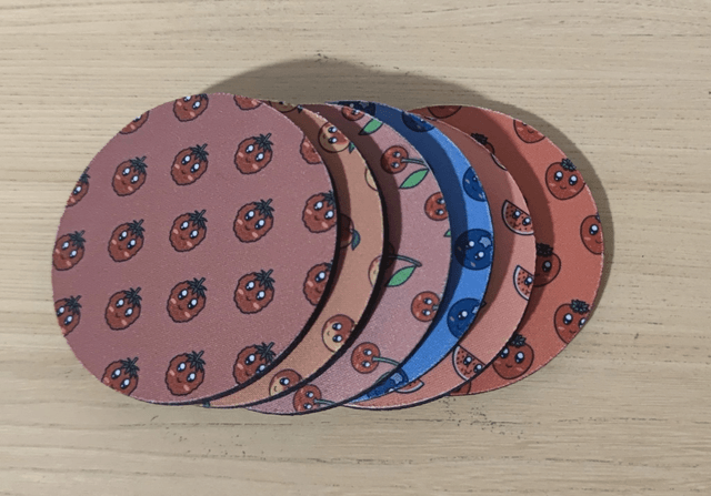 Lot de 6 dessous de verre "fruits d'été"