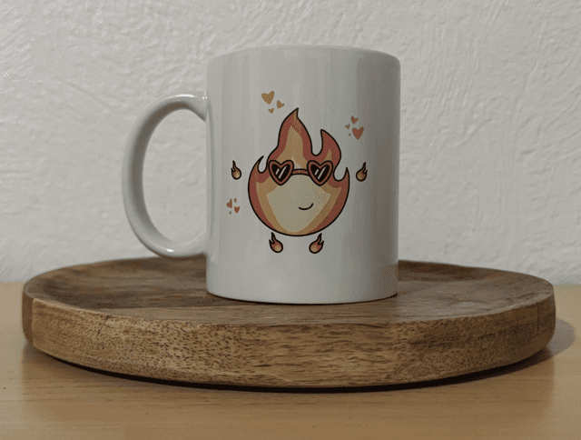 Tasse &quot;Flamme en rose&quot;
